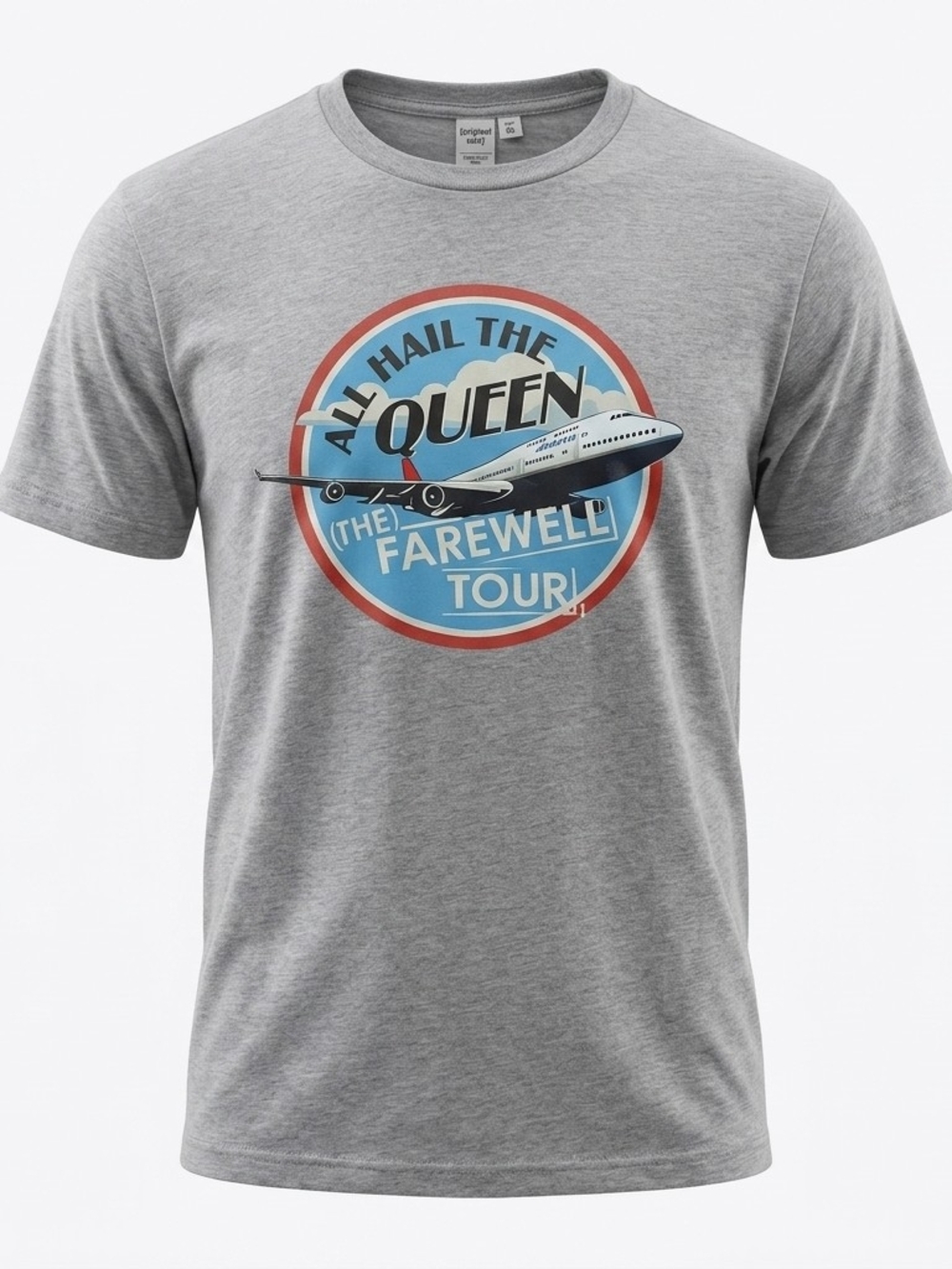 District Made Men's Gray Delta Air Lines "All Hail The Queen" 747 Size XL